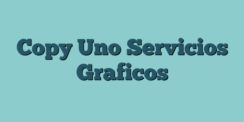 Copy Uno Servicios Graficos