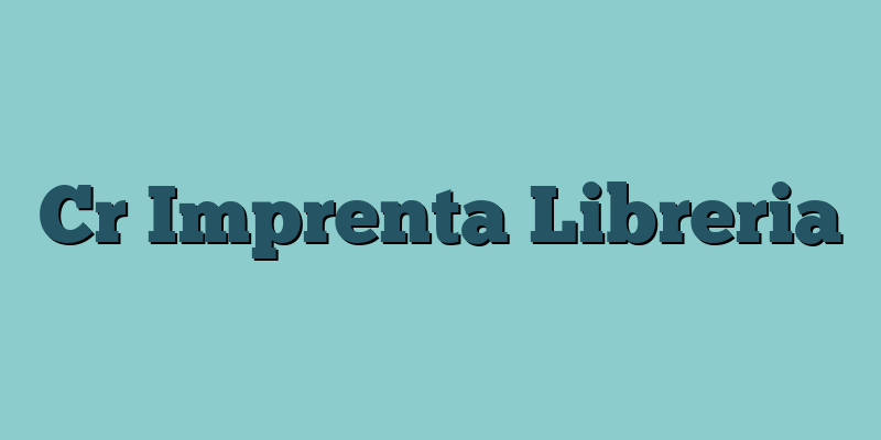 Cr Imprenta Libreria