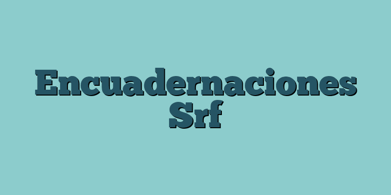Encuadernaciones Srf