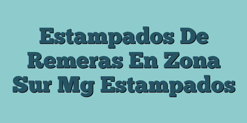 Estampados De Remeras En Zona Sur Mg Estampados