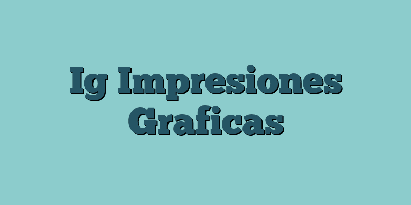 Ig Impresiones Graficas