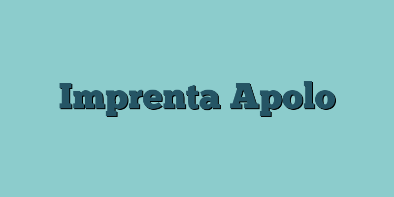 Imprenta Apolo