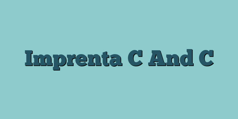 Imprenta C And C
