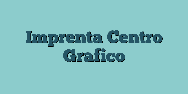 Imprenta Centro Grafico