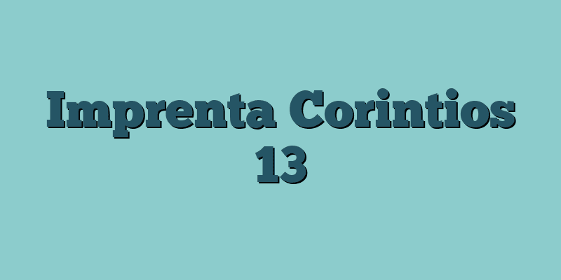 Imprenta Corintios 13