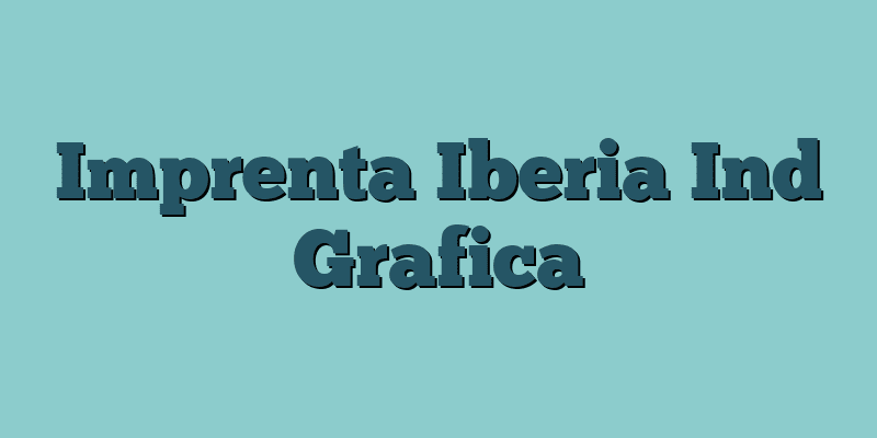 Imprenta Iberia Ind Grafica