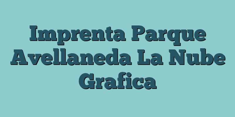 Imprenta Parque Avellaneda La Nube Grafica