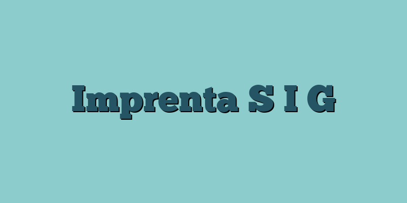 Imprenta S I G