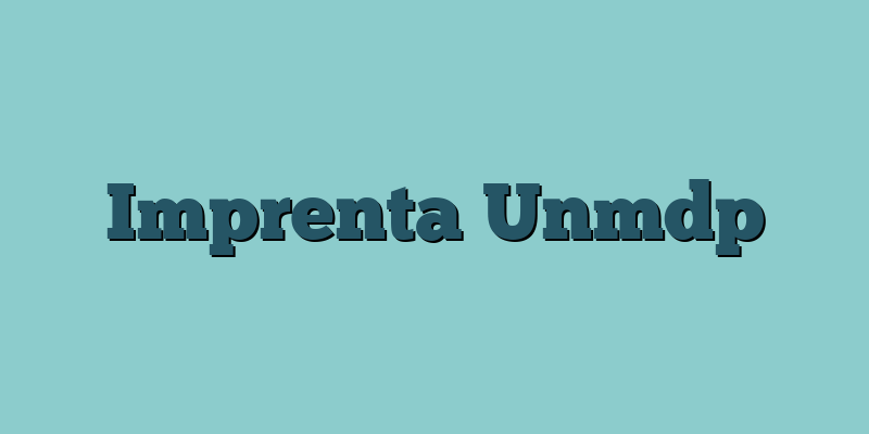Imprenta Unmdp