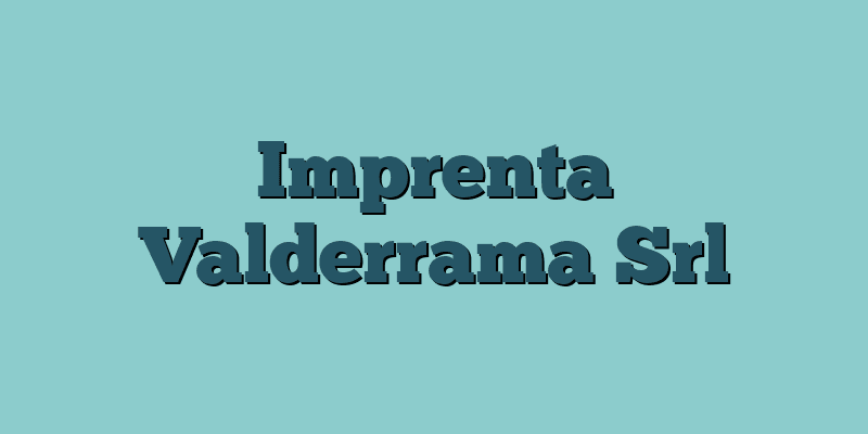 Imprenta Valderrama Srl