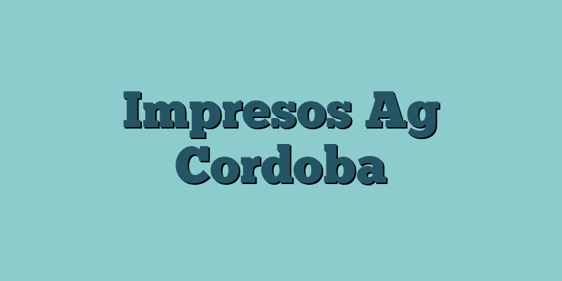 Impresos Ag Cordoba