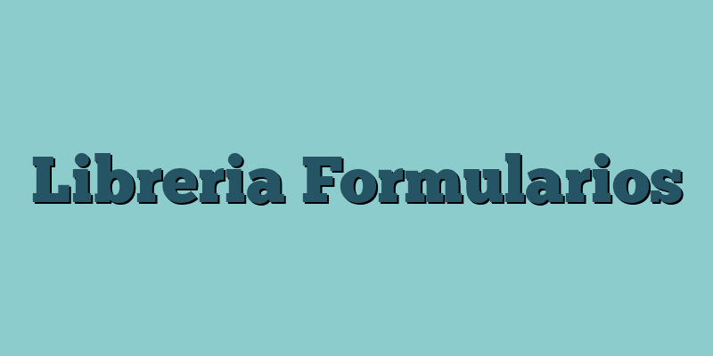 Libreria Formularios