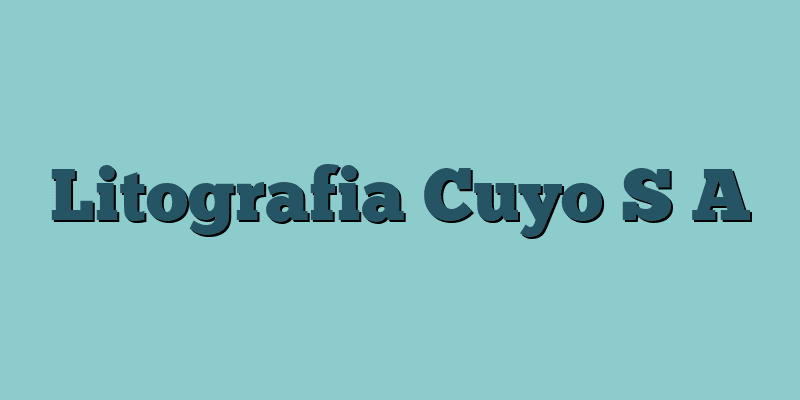 Litografia Cuyo S A