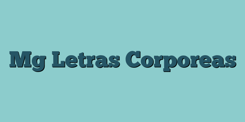 Mg Letras Corporeas