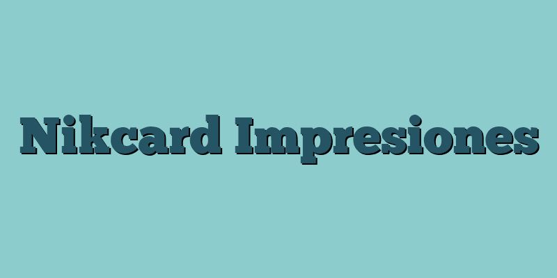 Nikcard Impresiones