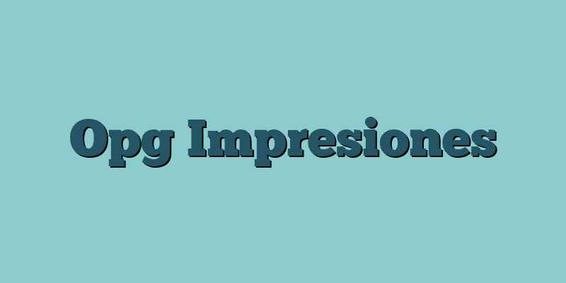 Opg Impresiones