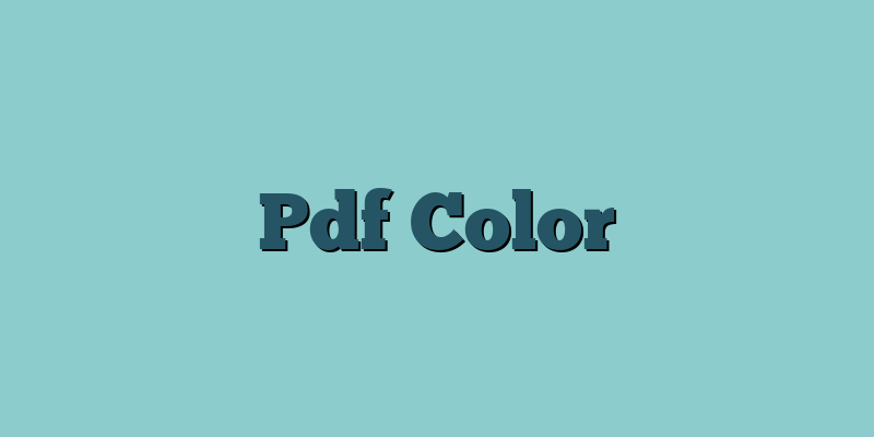 Pdf Color