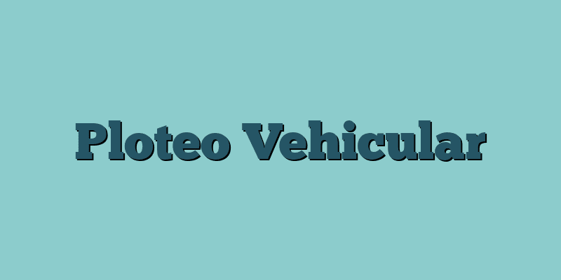 Ploteo Vehicular