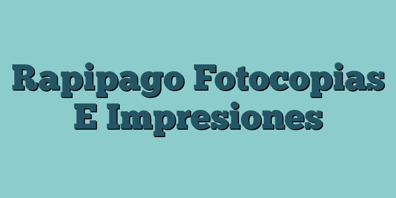Rapipago Fotocopias E Impresiones
