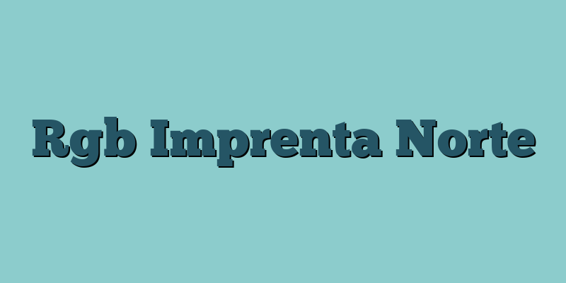 Rgb Imprenta Norte