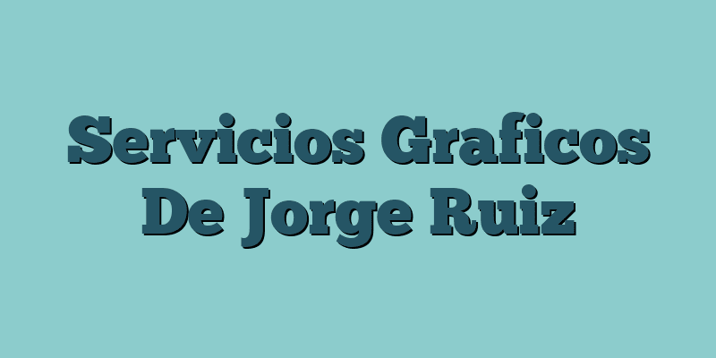 Servicios Graficos De Jorge Ruiz