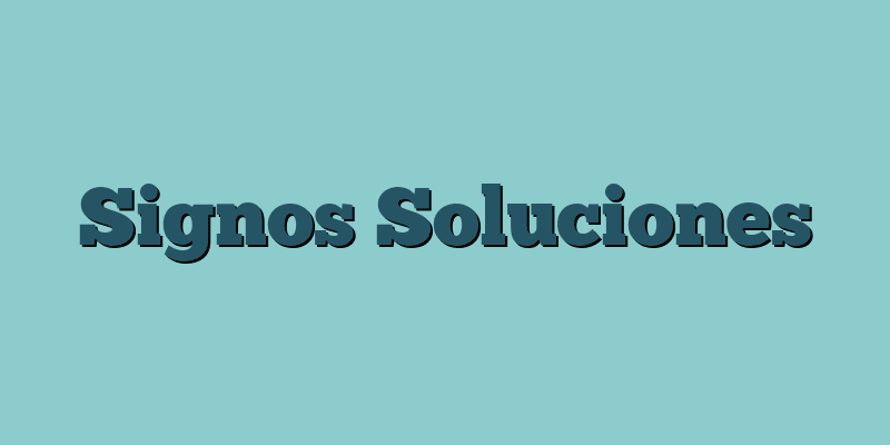 Signos Soluciones