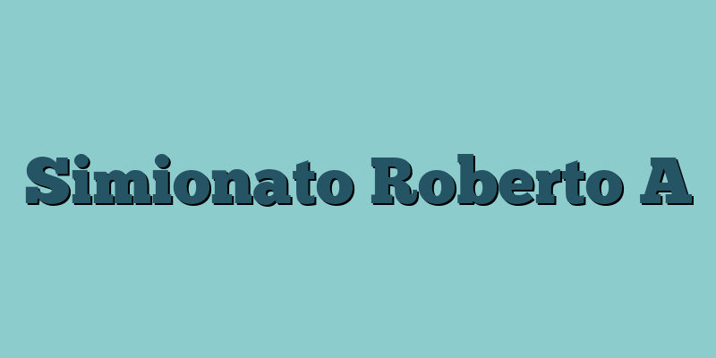 Simionato Roberto A