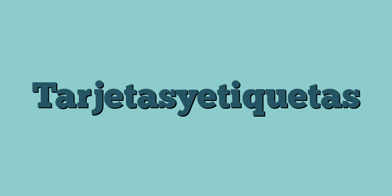 Tarjetasyetiquetas