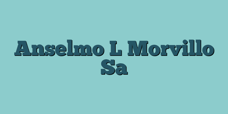 Anselmo L Morvillo Sa