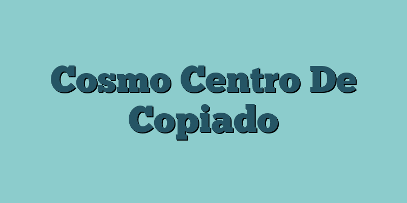 Cosmo Centro De Copiado