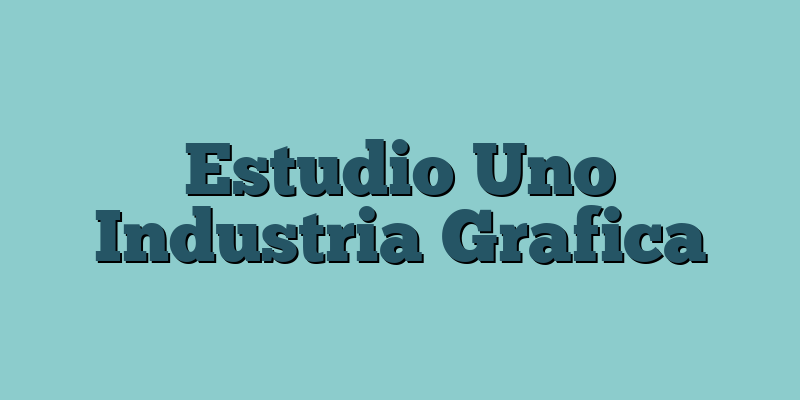 Estudio Uno Industria Grafica