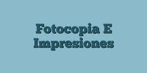 Fotocopia E Impresiones