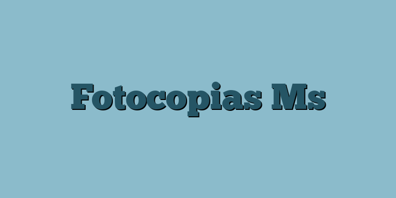 Fotocopias Ms