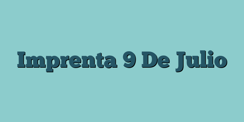 Imprenta 9 De Julio