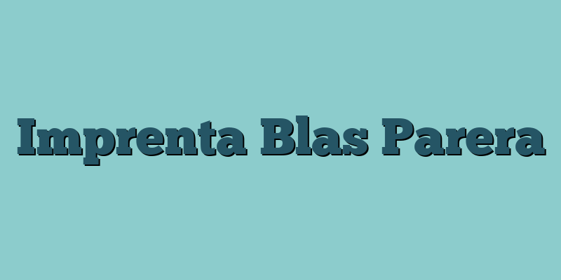Imprenta Blas Parera
