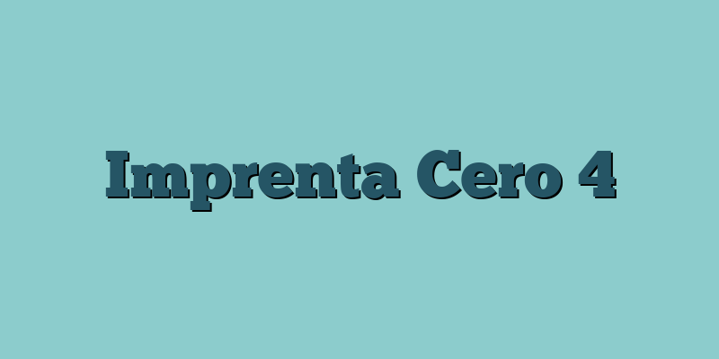 Imprenta Cero 4