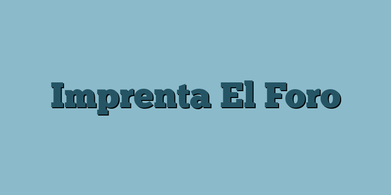 Imprenta El Foro