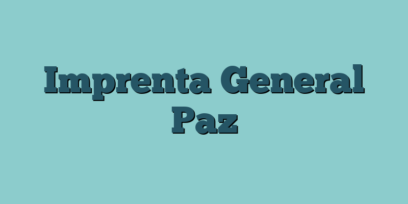 Imprenta General Paz