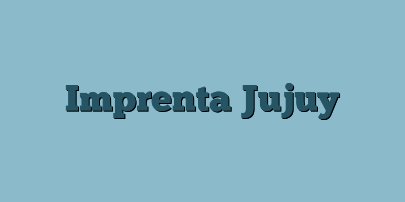 Imprenta Jujuy