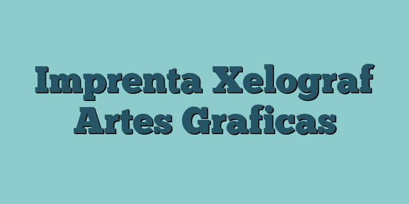 Imprenta Xelograf Artes Graficas