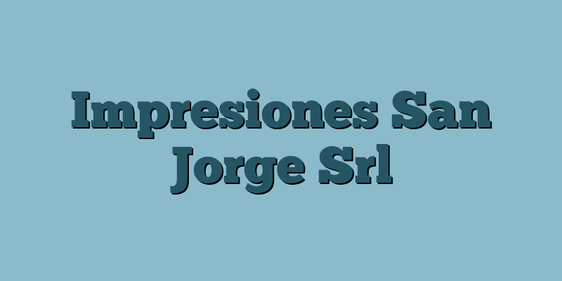 Impresiones San Jorge Srl