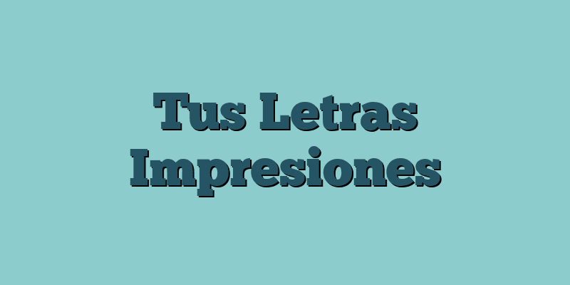 Tus Letras Impresiones